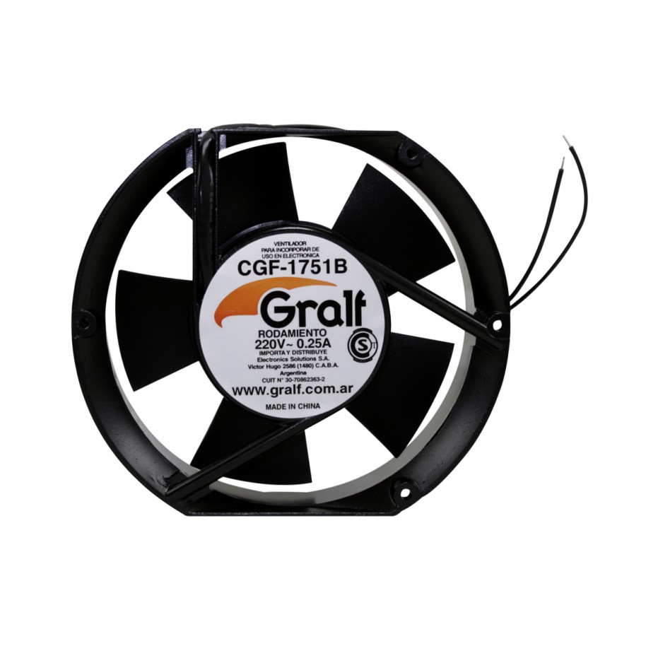 FAN GRALF 6in 172X150X51MM RULEMAN 220V - Imagen 2