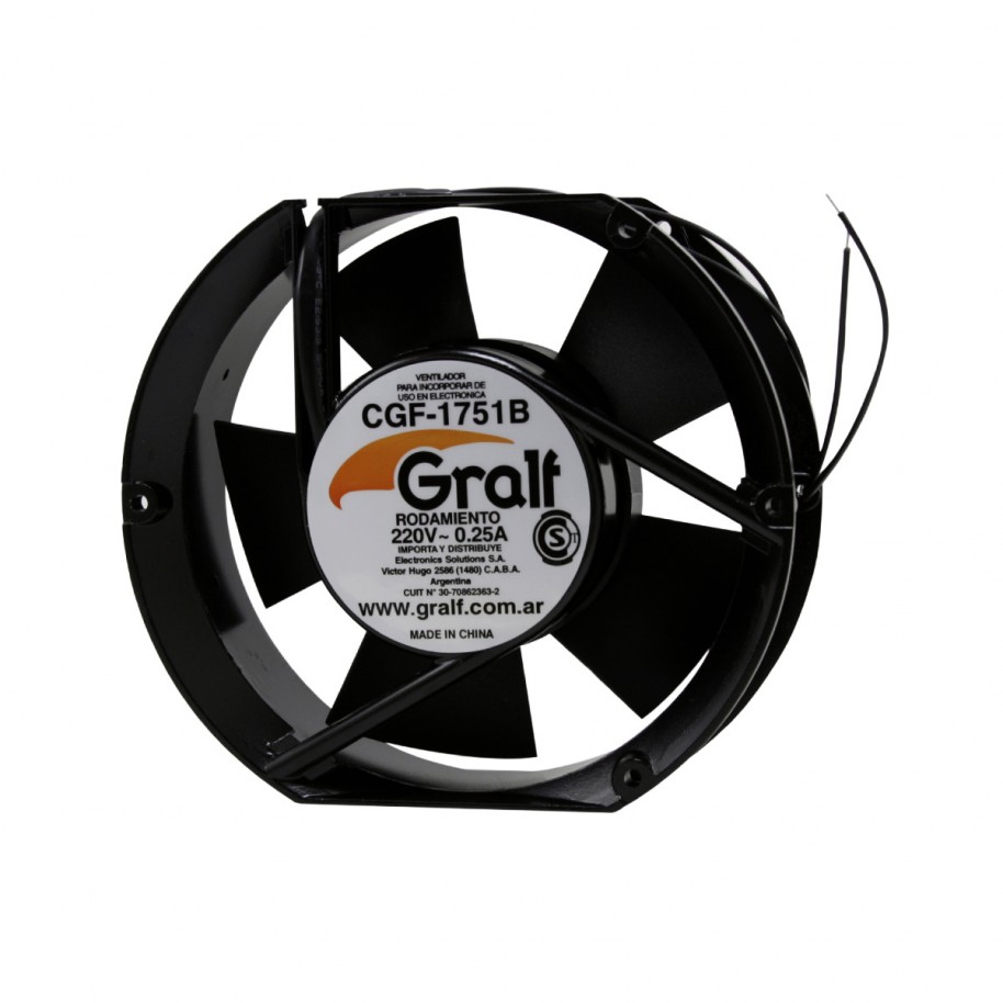 FAN GRALF 6in 172X150X51MM RULEMAN 220V - Imagen 3