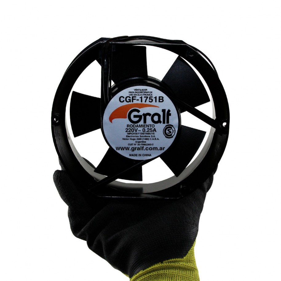 FAN GRALF 6in 172X150X51MM RULEMAN 220V - Imagen 4