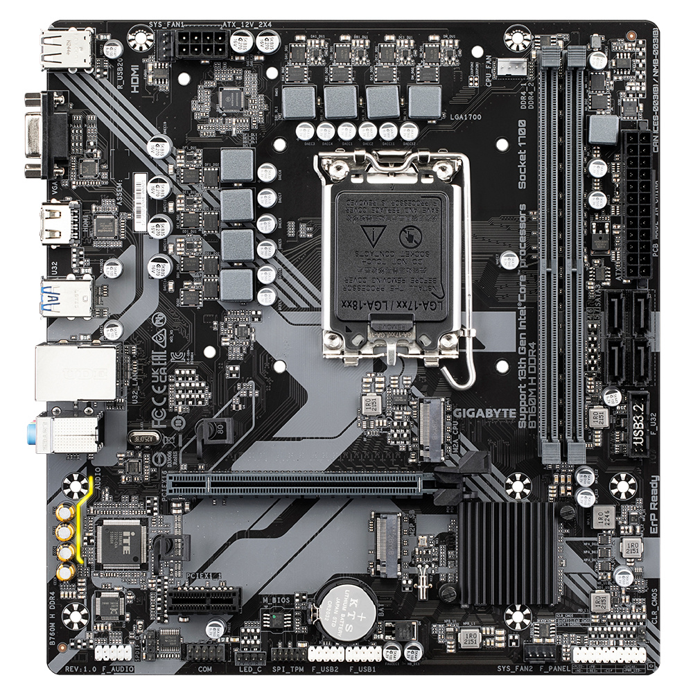 MB GIGABYTE S1700 B760M H DDR4 BOX M-ATX - Imagen 2