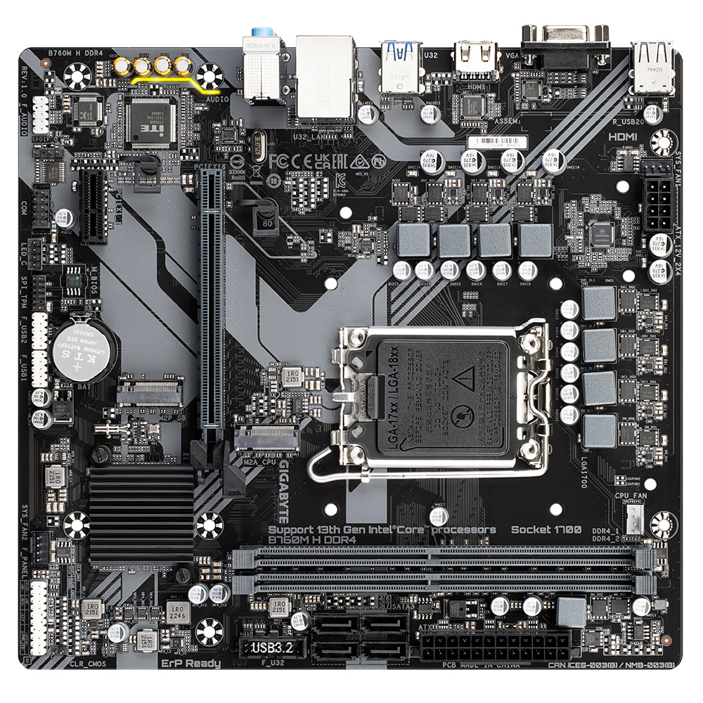 MB GIGABYTE S1700 B760M H DDR4 BOX M-ATX - Imagen 5