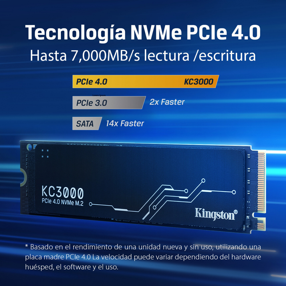 SSD M.2 NVME 2TB G4 KINGSTON KC3000 - Imagen 5