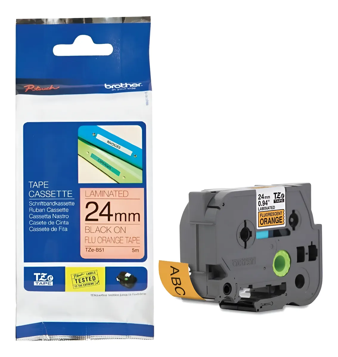 CINTA P/ROTU BROTHER TZEB51 24MM NEGRO/FLUOR