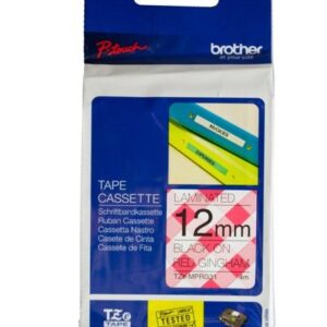 BROTHER TZEMPRG31 P/ROTULAD 12MM CUADRILLE ROJO