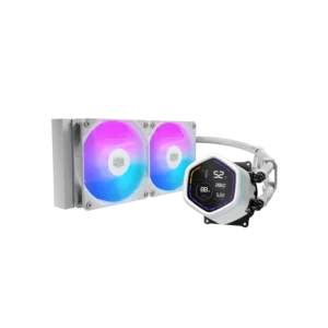 Water Cooler Cooler Master MasterLiquid Core NEX Digital 240 2 Fans 120mm ARGB White