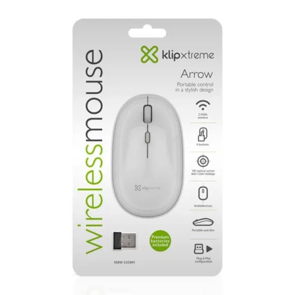 MOUSE KLIPXTREME ARROW INALAMBRICO DE 4 BOTONES - Imagen 5
