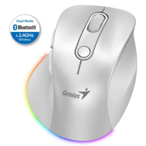MOUSE GENIUS ERGO 9000S PRO 2.4GHZ+BT PEARL WHITE