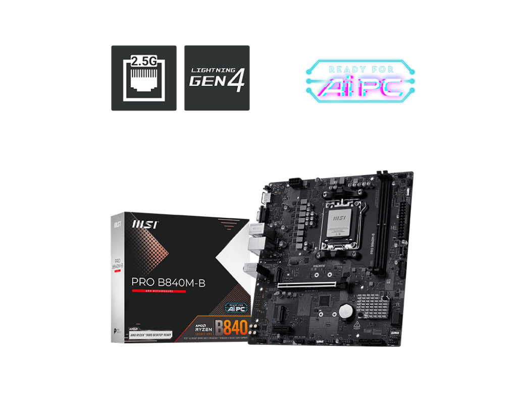 MB MSI AM5 PRO B840M-B DDR5 BOX M-ATX