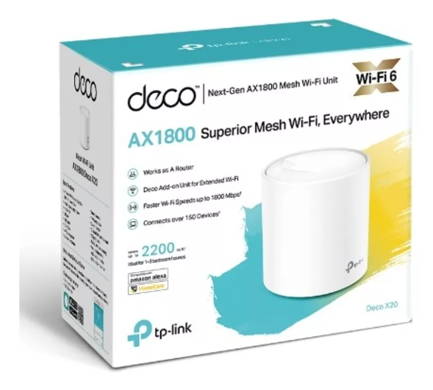 SISTEMA MESH TP-LINK DECO X20 (1-PACK) AX1800