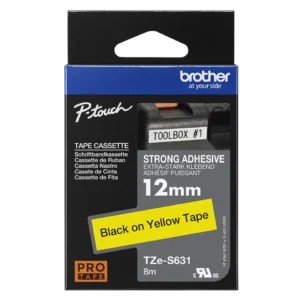 CINTA P/ROTU BROTHER TZES631 12MM ADHE EXT NEG/AMA