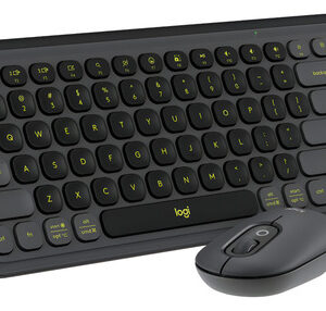 Kit Teclado Y Mouse Logitech Pop Icon, Español, Grafito Mouse Negro Teclado Negro