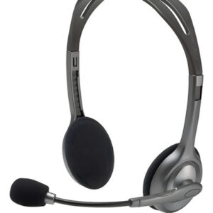 Auriculares Con Microfono Logitech H111 981-000612 Oficina Ajustable Color Gris
