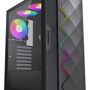 Gabinete Mid Tower Gamemax Diamond Cp Bk 1 Fan Argb Vidrio Templado