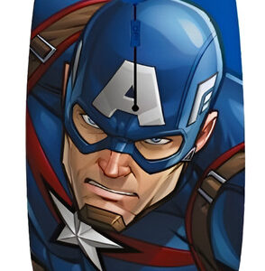Mouse Inalámbrico Xtech Marvel Capitán América Usb Color Negro