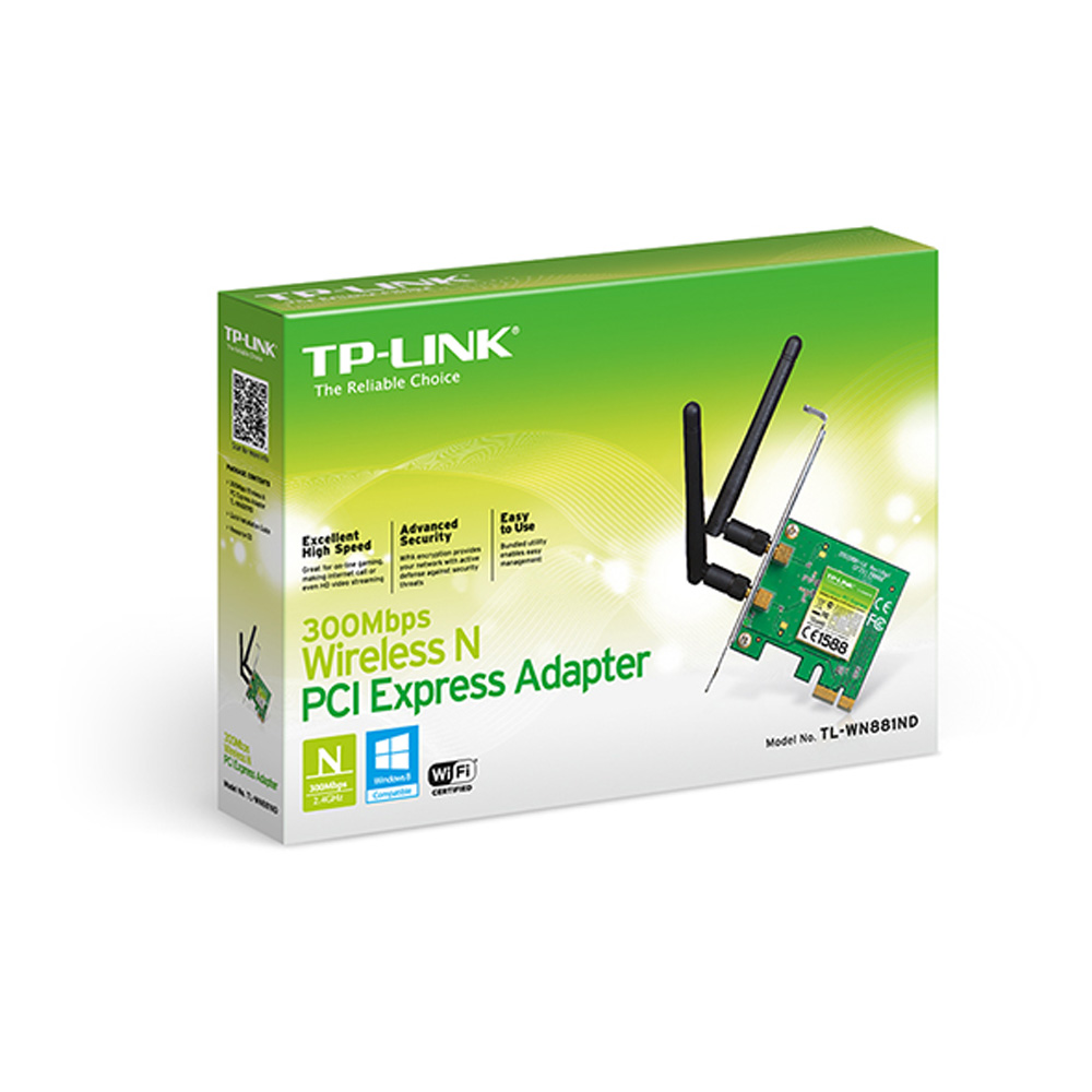 Placa Red Pci-E Tp-Link WN881ND 11N 300Mbs Verde - Imagen 2