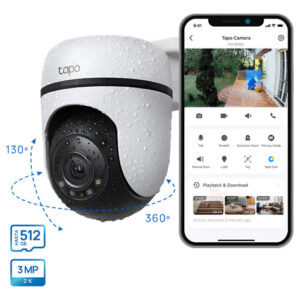 Camara De Seguridad Wifi Tp-link Tapo C510w 3mp Exterior | Lluvia 2k 2.4ghz Giro 360 Vision Nocturna Hasta 30 Metros