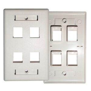 Face Plate GLC 4 Puertos Cat 5E/6