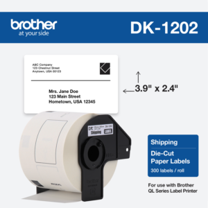 BROTHER DK1202 P/QL 6.2 CM x 10 CM 300 ETIQ.