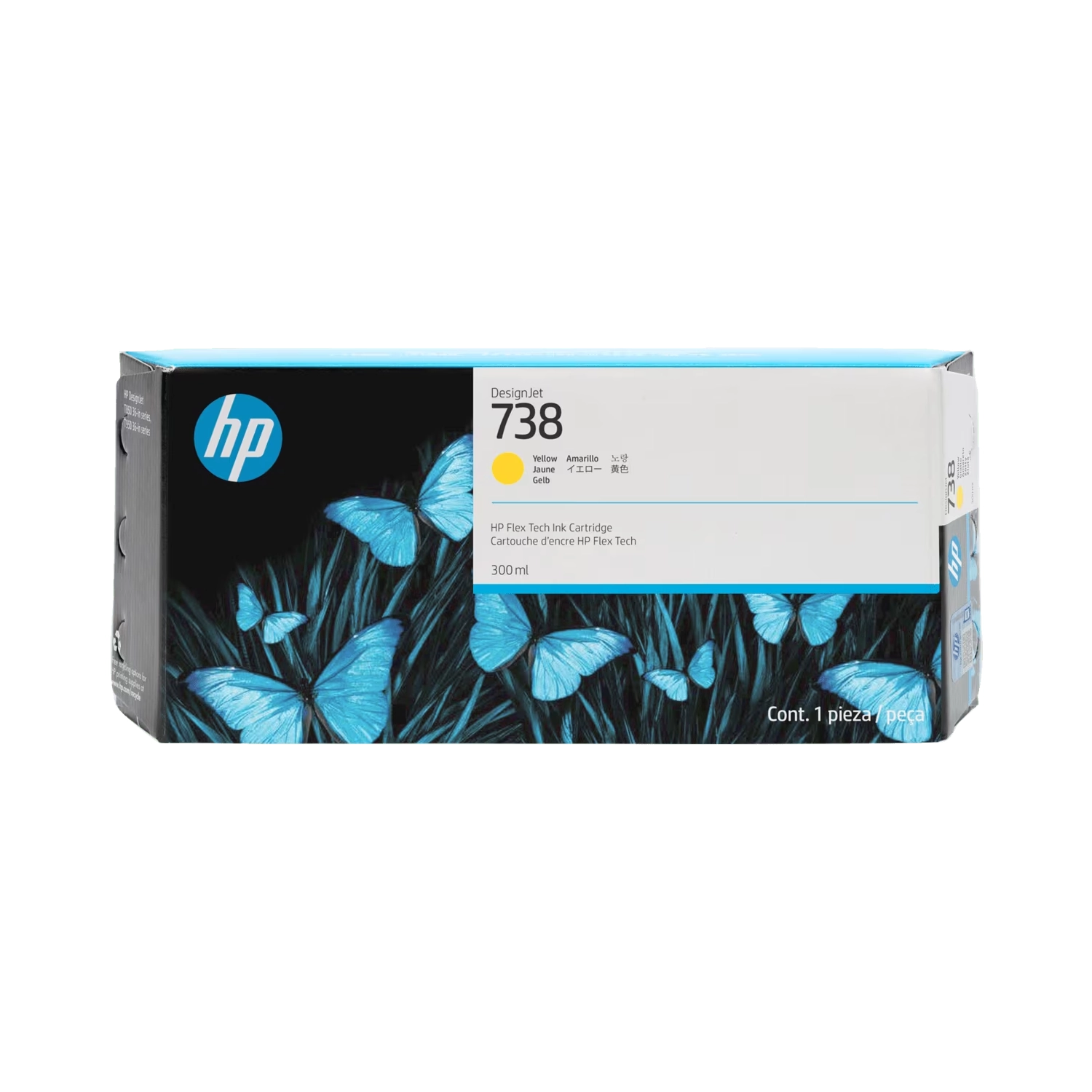 Cartucho de Tinta Plotter HP 738 Amarillo Alta Capacidad