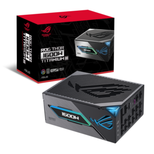 FUENTE 1600W ASUS 80 PLUS ROG THOR 1600T3 TITANIUM