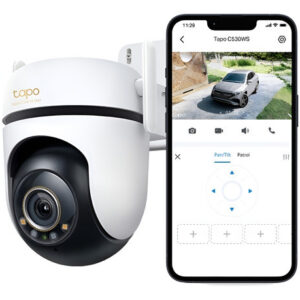 Camara De Seguridad Wifi Tp-link Tapo C530ws 360° 3k 5mp Exterior Con Lluvia Blanco
