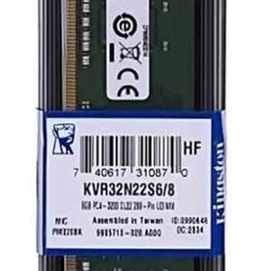 Memoria Ram DDR4 8GB Kingston 3200MHZ CL22 KVR
