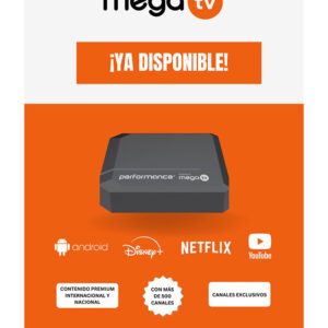 TV Box Performance Mega TV 500 Canales x 12 Meses Sin Cargador