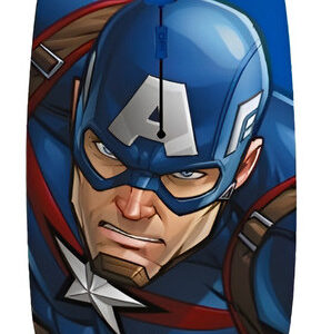 Mouse Inalámbrico Xtech Marvel Capitán América Usb Color Negro