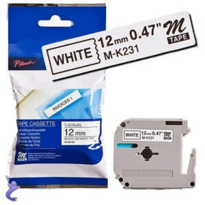 CINTA P/ROTU BROTHER MK231 12MM NEGRO/BLANCO