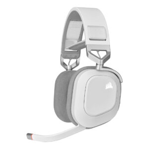 Auriculares gaming CORSAIR HS80 RGB WIRELESS con audio espacial - blanco