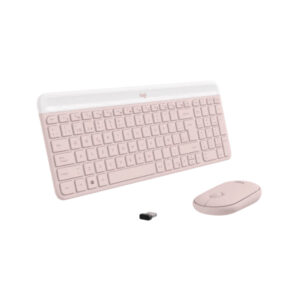 Combo Teclado y Mouse Logitech  Inalámbro MK470 Rosa