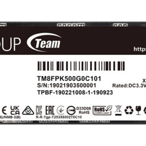 Disco Interno SSD TEAM GROUP MP44L 500GB M.2 NVMe PCIe 4.0 5000MB/s