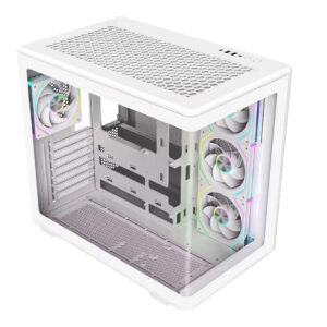 Gabinete Cooler Master Elite 600 Mid Tower 4 Fans ARGB Tempered Glass White s/Fuente