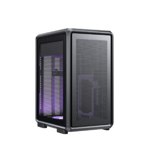Gabinete Cooler Master MasterFrame 400 Mid Tower Tempered Glass Black s/Fuente