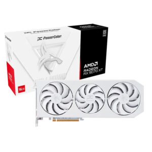 Placa Powercolor Hellhound Spectral White  AMD Radeon  RX 9070 XT 16GB GDDR6