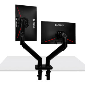 Soporte Doble Monitor Teros TE-7114 Brazo Articulado 22" a 32"