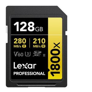 Tarjeta SDXC Lexar 1800X 128GB UHS-II  C10