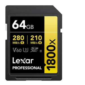 Tarjeta SDXC Lexar 1800X 64GB UHS-II  C10