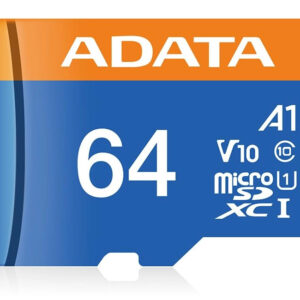 Tarjeta de Memoria ADATA Premier microSDXC 64GB UHS-I U1 A1 V10 100MB/s c/adaptador