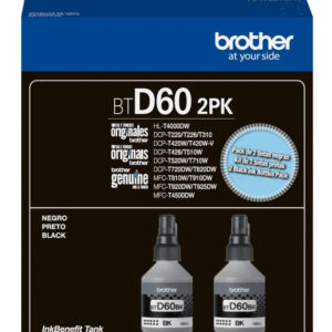 Botella de tinta Brother BTD60 Negra Pack de 2