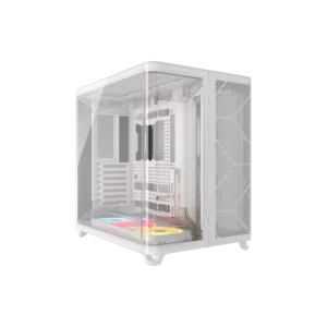 Gabinete CORSAIR AIR 5400 LX-R RGB iCUE LINK Mid Tower con triple cámara Blanco