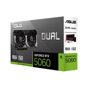 Placa de Video ASUS NVIDIA GeForce DUAL RTX5060 O8GB GDDR7 OC Edition