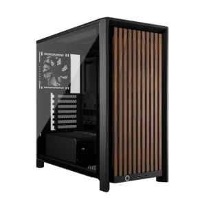 Gabinete CORSAIR FRAME 4000D RS Wood Mid-Tower, Negro / Madera