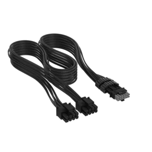 Cable Premium con funda 2x 8-Pin PCIe 12V y 2x6 600W Type 4 Negro