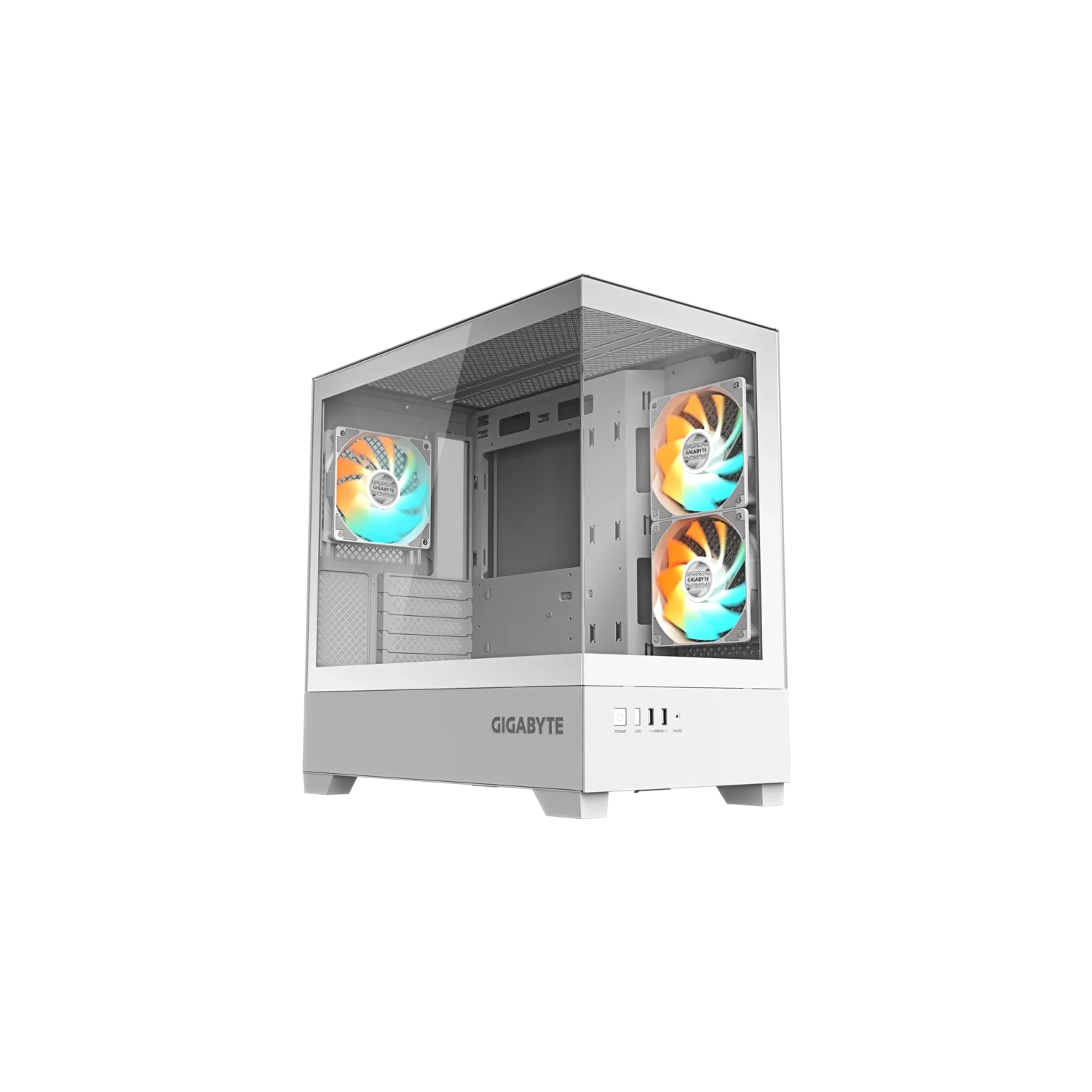 Gabinete GIGABYTE C201 PANORAMIC ICE BLANCO Mid Tower S/Fuente