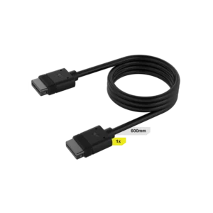 Cable CORSAIR iCUE LINK 1x 600mm con conector derecho negro